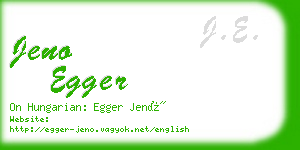 jeno egger business card